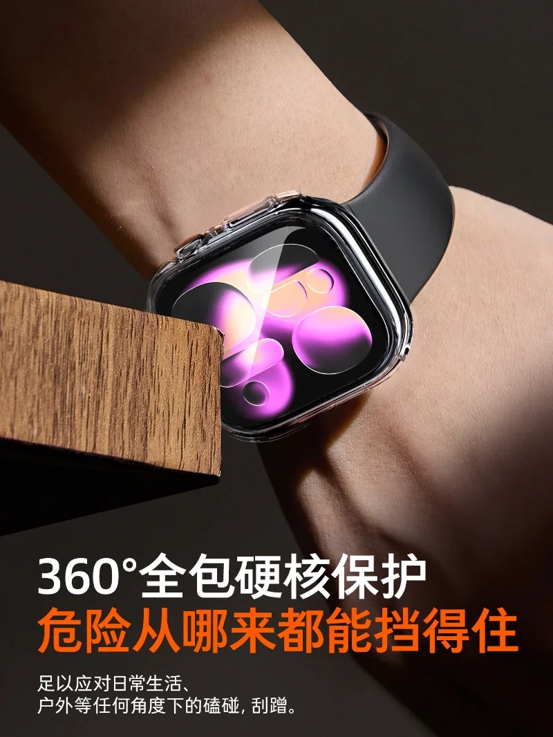 3pcs Glass+Case For Apple Watch 44mm 40-41-38-42mm 45mm 46mm Screen Protector Protective Cover Apple Watch 11 10 8 7 9 6 SE 5 4 image 5