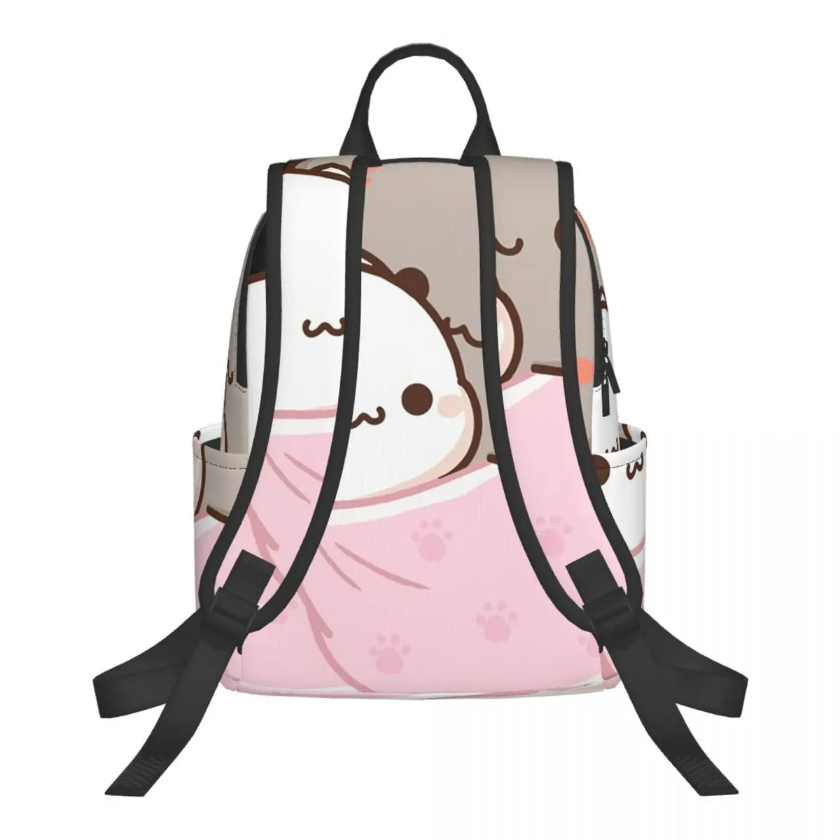 Peach Mochi Cat Cartoon Student Backpack School Bag Hiking Travel Daypack for Boys Girls Bookbag Shoulder Bags