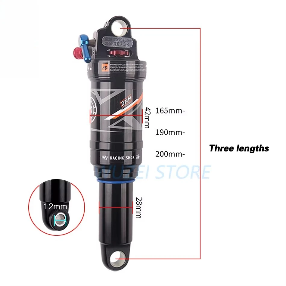165/190/200/210mm MTB Downhill Bicycle Coil Rear Shock Wire ontrol/Hand Control DNM AO-38RC Mountain Bike Air Rear Shock