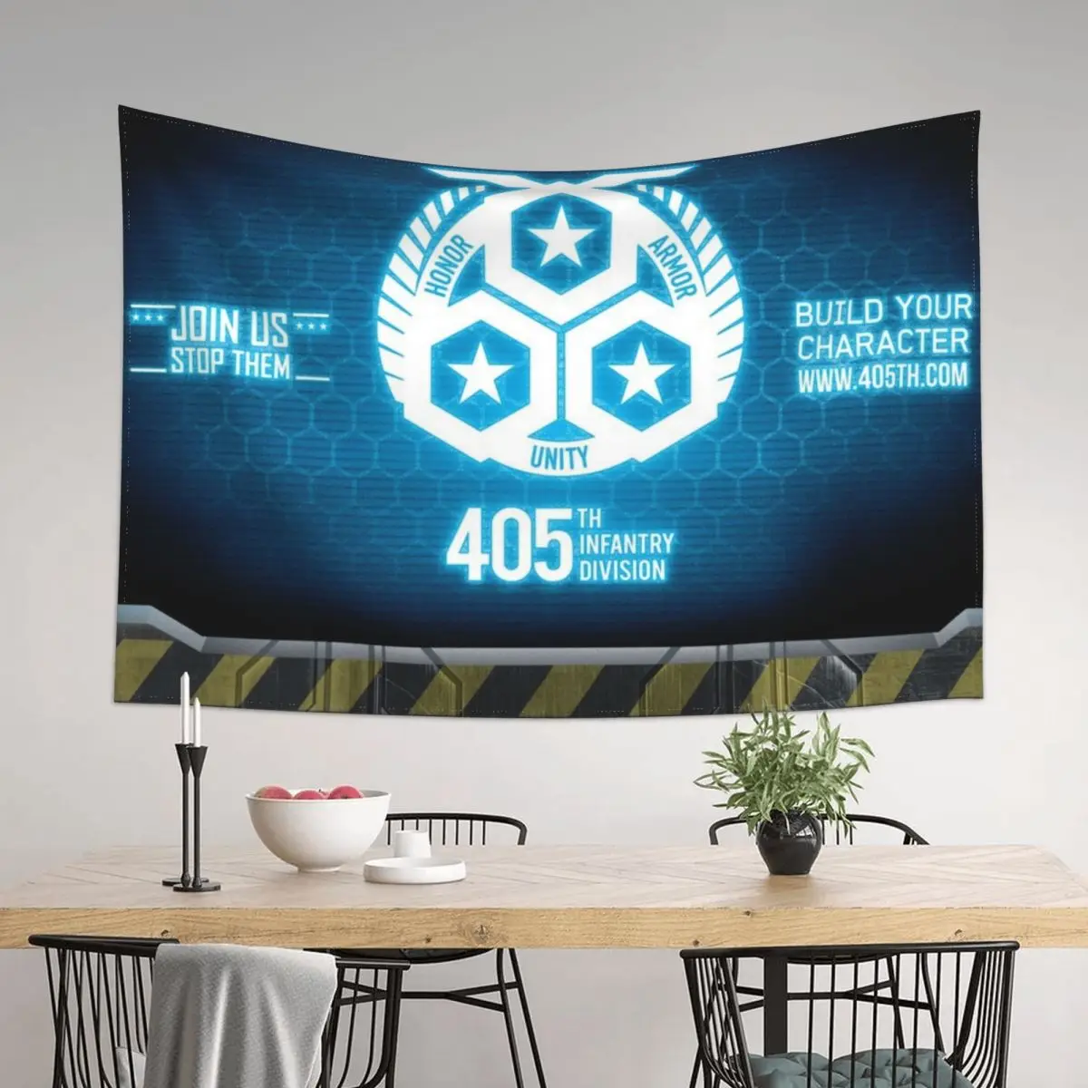 

405th HUD Recruiting Tapestry Room Decor For Girls Wall Coverings House Decor Wall Carpet Tapestry