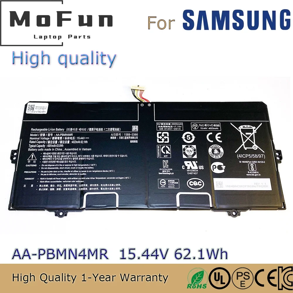 

Brand New High quality AA-PBMN4MR 15.44V 62.1Wh Laptop Battery for Samsung Galaxy Book Pro NP935XDB NP950QED etc.