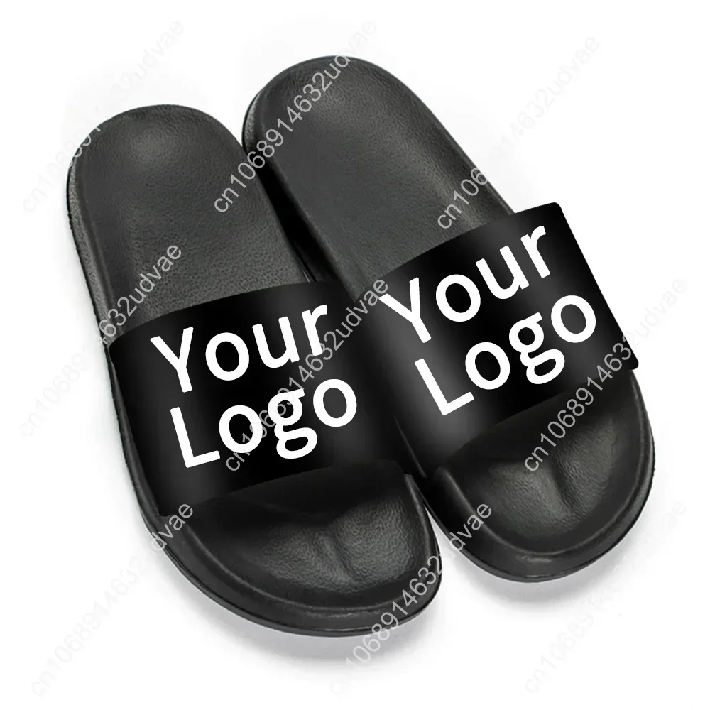 Zapatillas personalizadas para hombres y mujeres, chanclas felices para interiores, chanclas para hombres, zapatos para el hogar con foto de logotipo diy