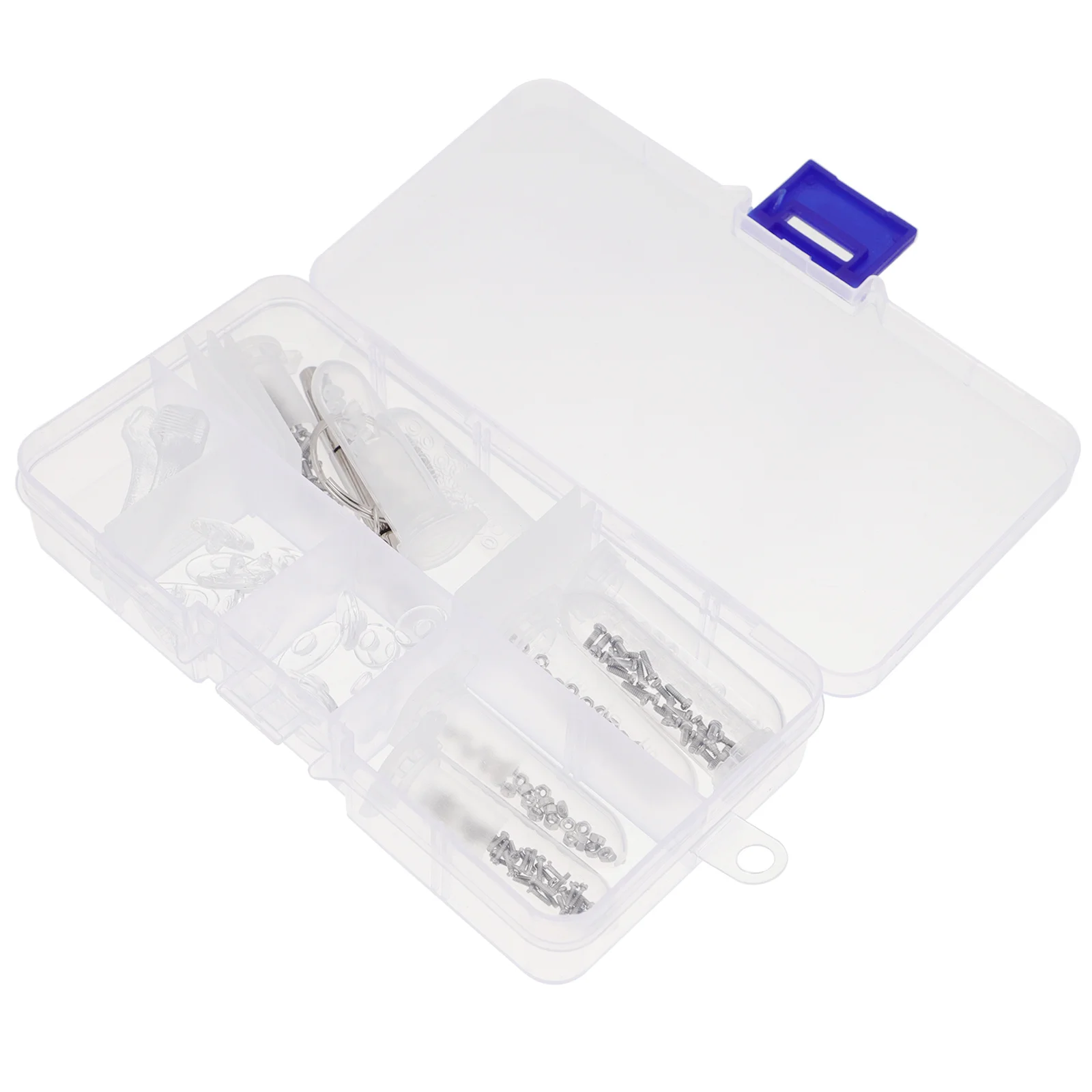 مجموعة واحدة من أدوات إصلاح النظارات، ملحقات النظارات تتضمن وسادات الأنف ومسامير الأذن وأدوات مدمجة وخفيفة الوزن لساعات النظارات #6