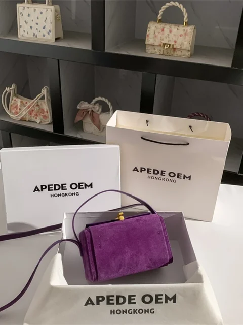 Małe urocze fioletowe damskie torebki i torebki damskie Party luksusowa torba podróżna na ramię Vintage Design kopertówka Crossbody moda nowość
