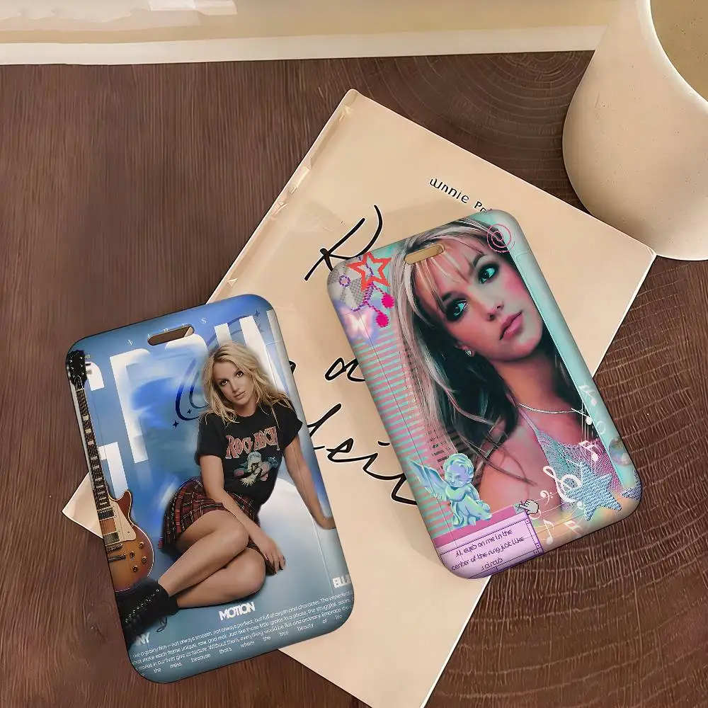 Porta Tarjetas con Cordón para el Cuello de Britney Spears, Porta Llaves con Diseño de Dibujos Animados, para Mujeres, Estudiantes, Ideal para Regalo