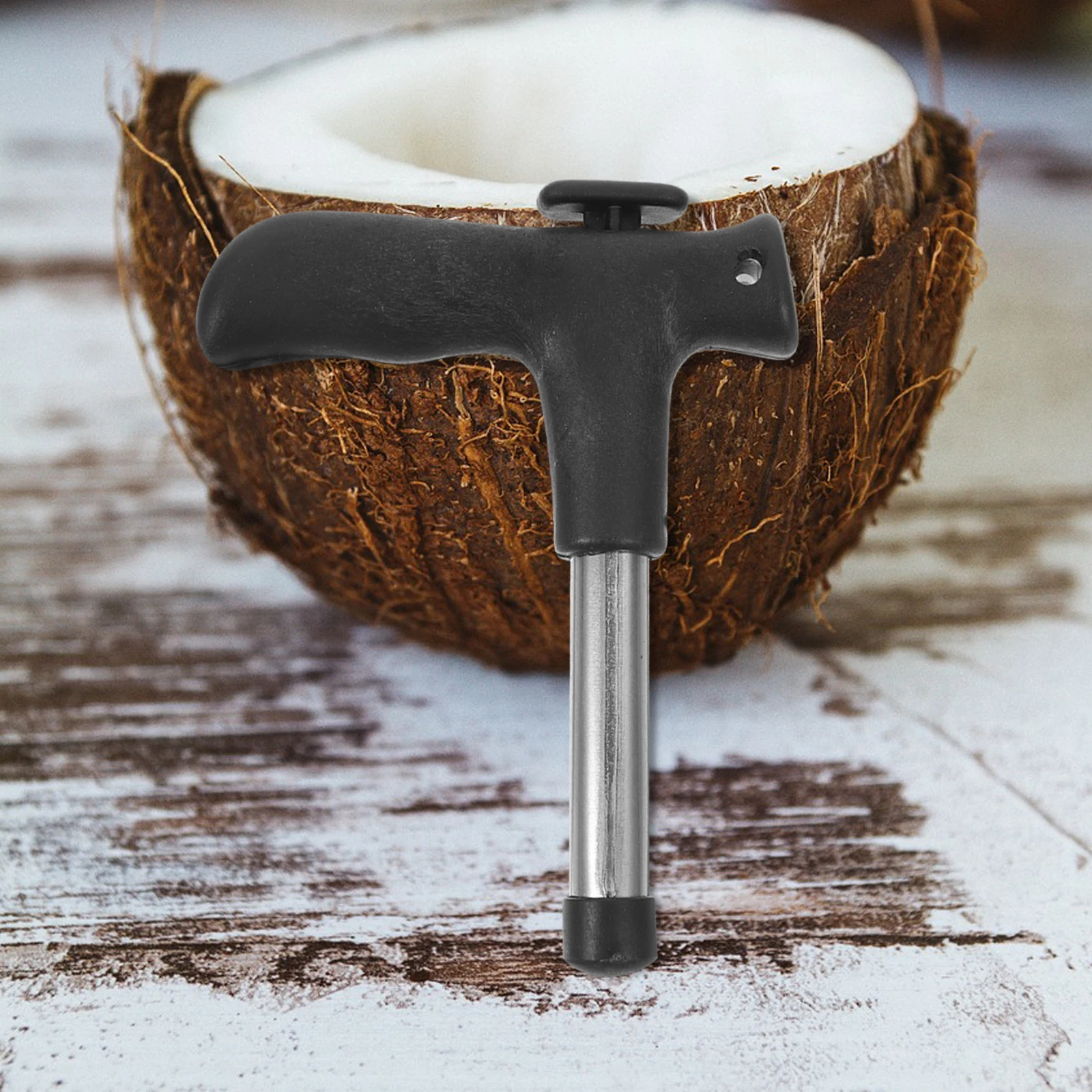 

2pcs Coconut Stainless Steel Reusable Puncher Efficient Space Saving Kitchen Coconuts Open Supplies Tools