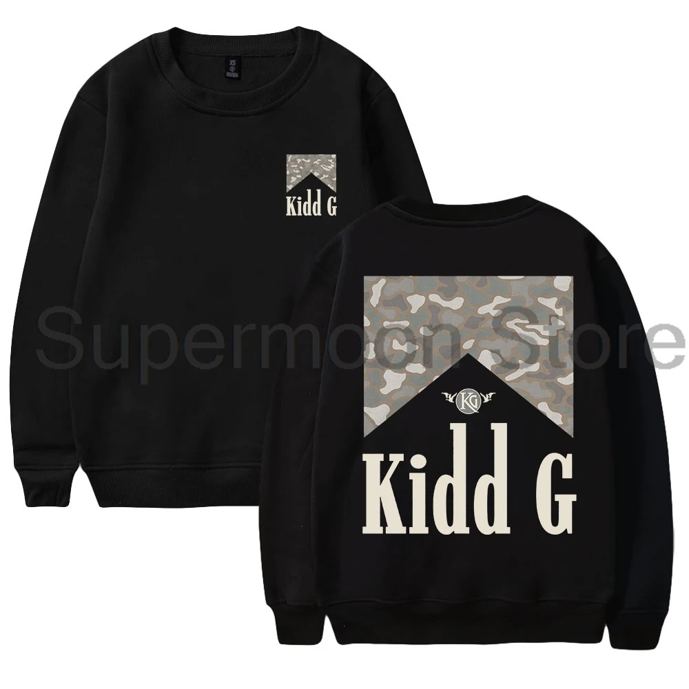 Kidd G Camo Smoke Merch 2025 جولة حول العالم Crewneck كم طويل ملابس الشارع الشهير النساء الرجال البلوز بلوزات #4