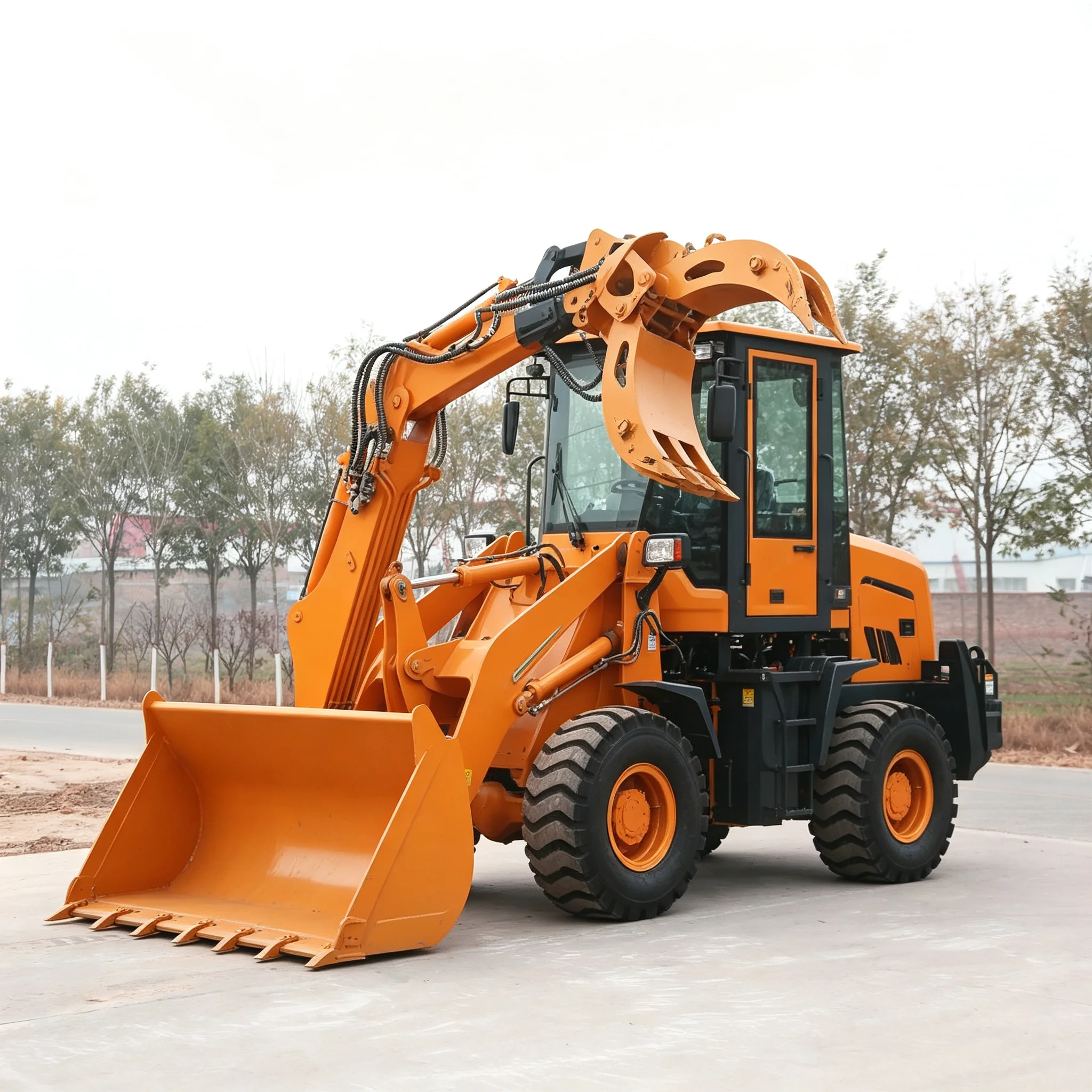 ディーゼルミニバックホーローダー掘削機、安価な多機能ホイール - Tractor Backhoe のレビューと価格