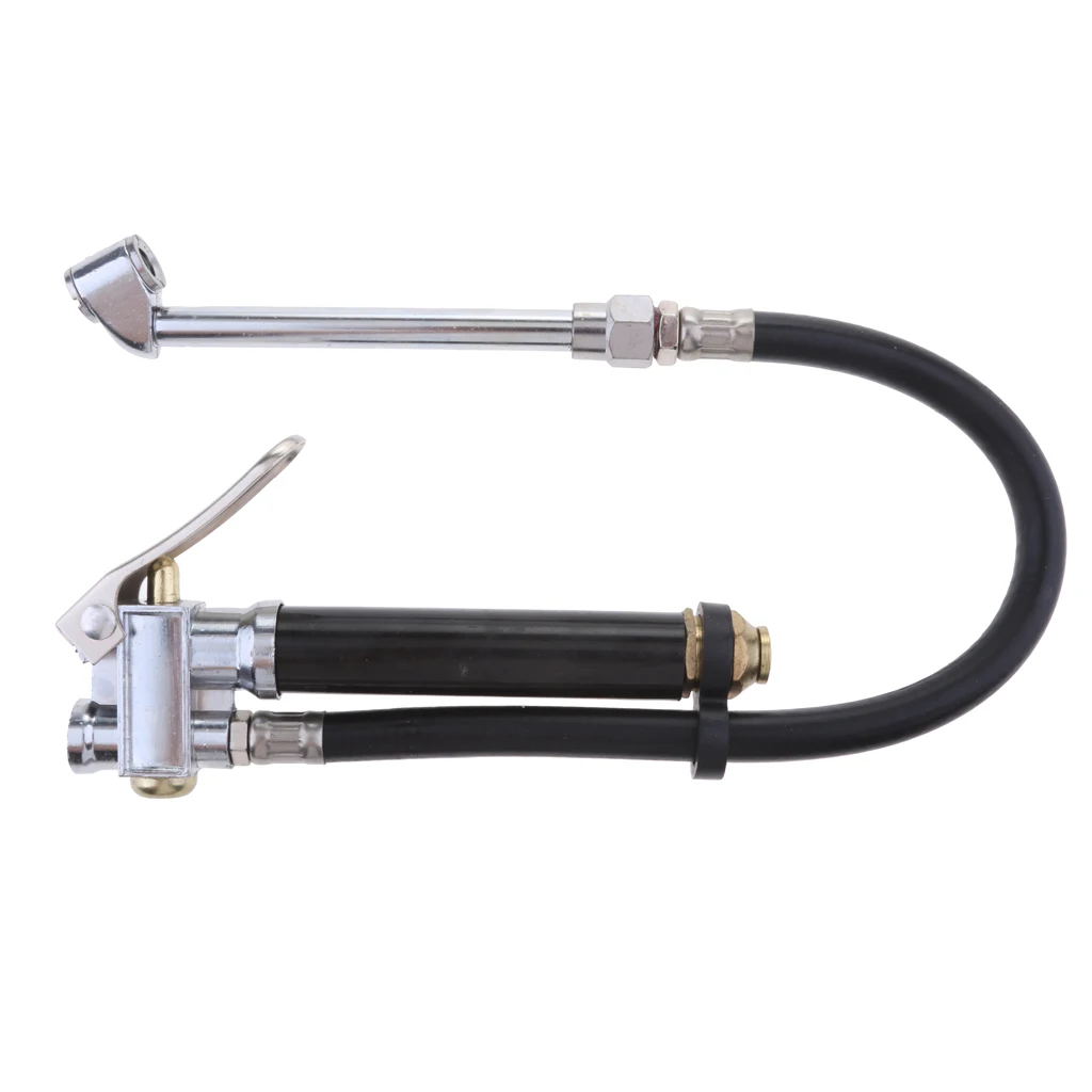 Car Truck Tire Inflator Gauge Dual Chuck Air Compressor Hose 18.5\'\' 120psi