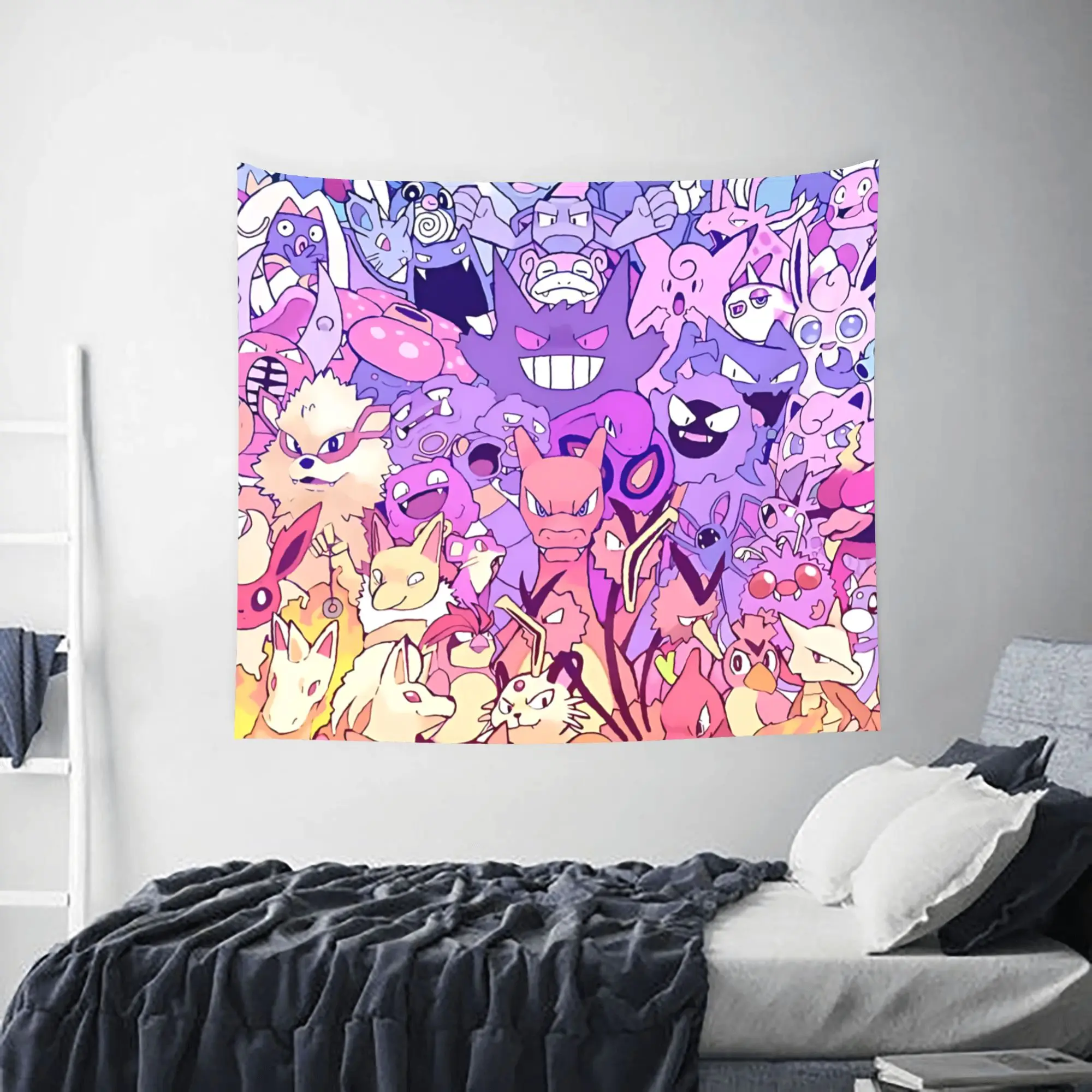 Pokemon Customized Cutecore Tapestry Battle Wall Hanging Blanket Tapestry Home Decor Items Wall Decorations