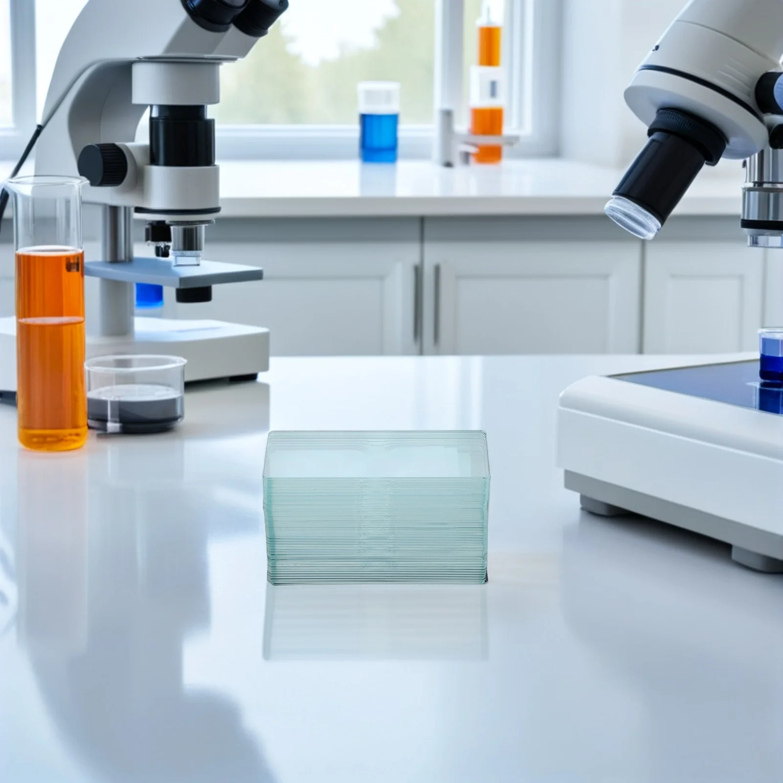 

50 pcs Single Concave Microscope Glass Laboratory Specimens Analysis Smooth Surface Aquatic Specimens Slides For Microscope