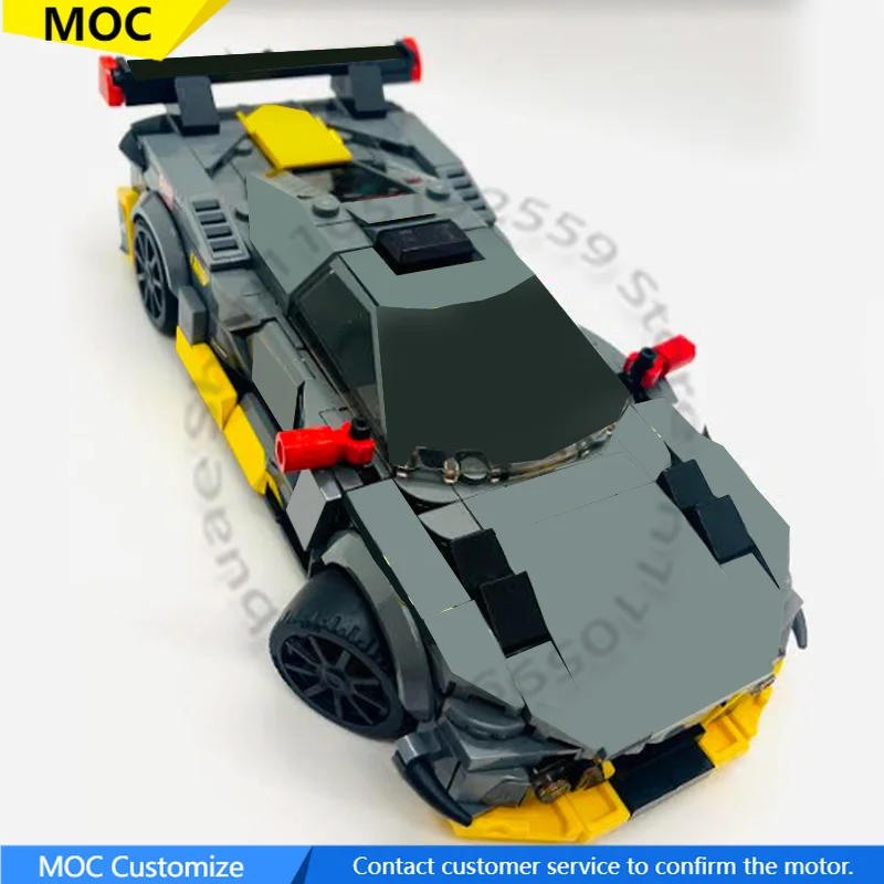 

289 PCS Sports car C8.R GT3 MOC Customize Modular Building Block Creative Design Brick Design Simple DIY Christmas Toy Gift