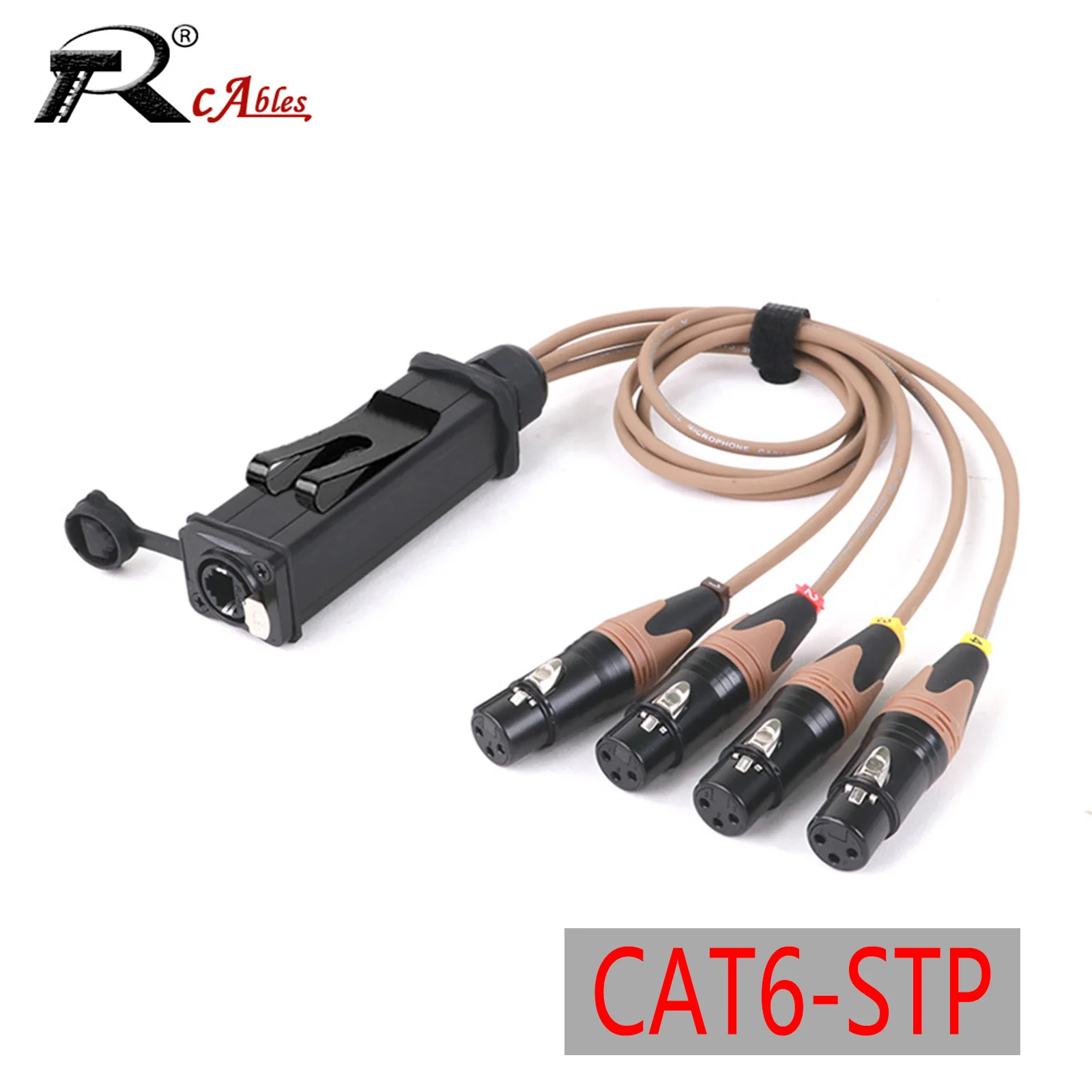 0.5M-10M Network Converter RJ45 CAT6 Shielded to 4 Channel 3Pin XLR Female Connector Multi Network Receiver Cable for Speaker