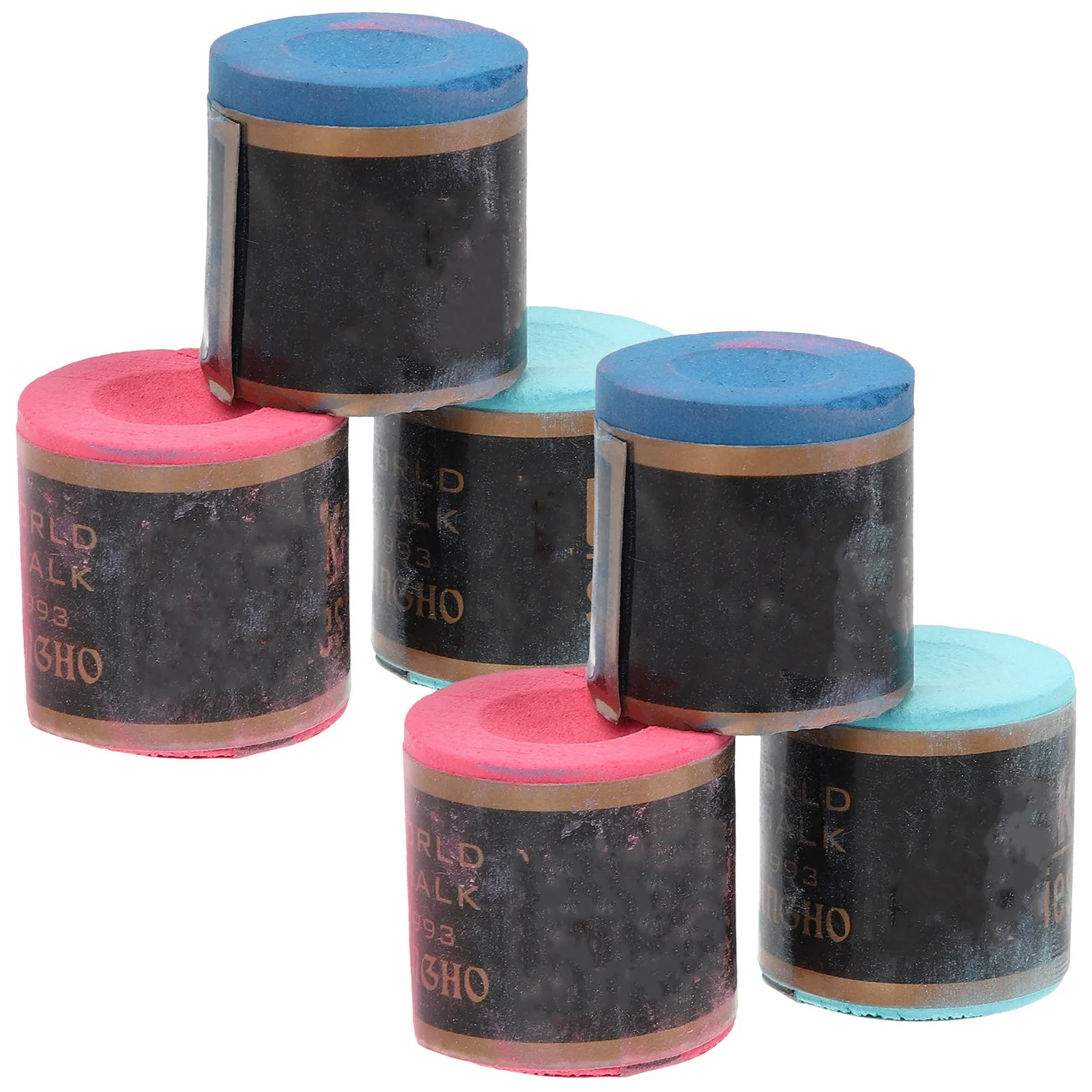 

6Pcs Convenient Billiard Chalk Bulk Pack Smooth Even Surface Pool Cue Chalk for Better Friction Control Portable Pool Table