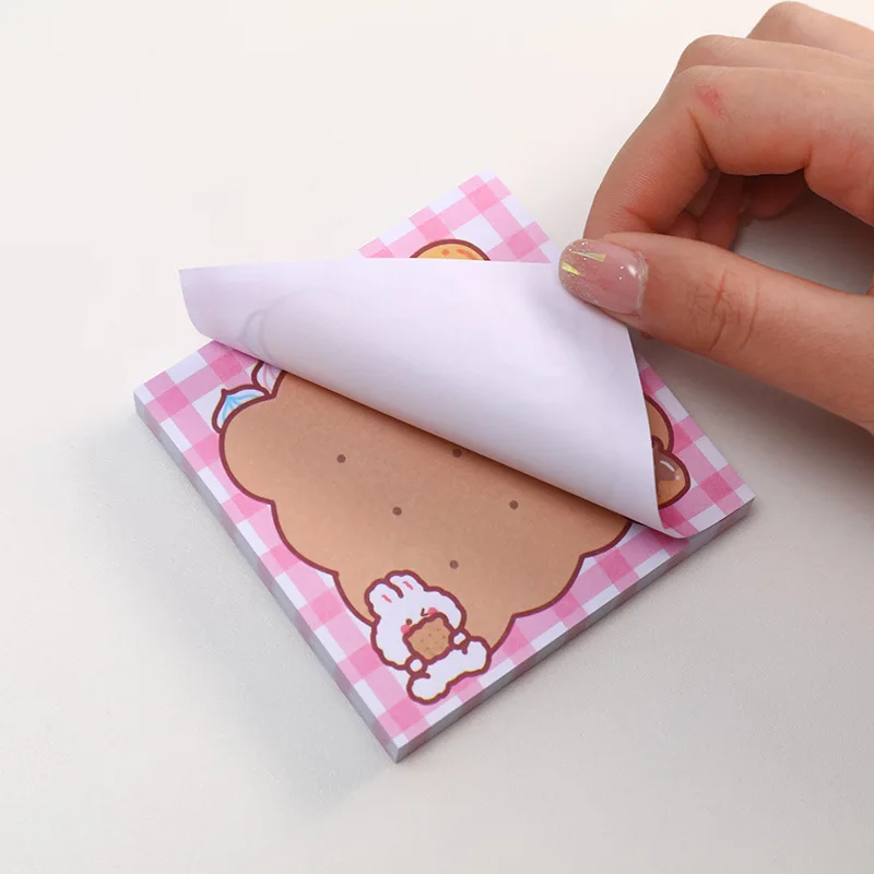 Korean Ins Cute Rabbit Sticky Notes Student Message Cartoon Learning Stationery N Times Paste Office Planner Memo Pads Tearable