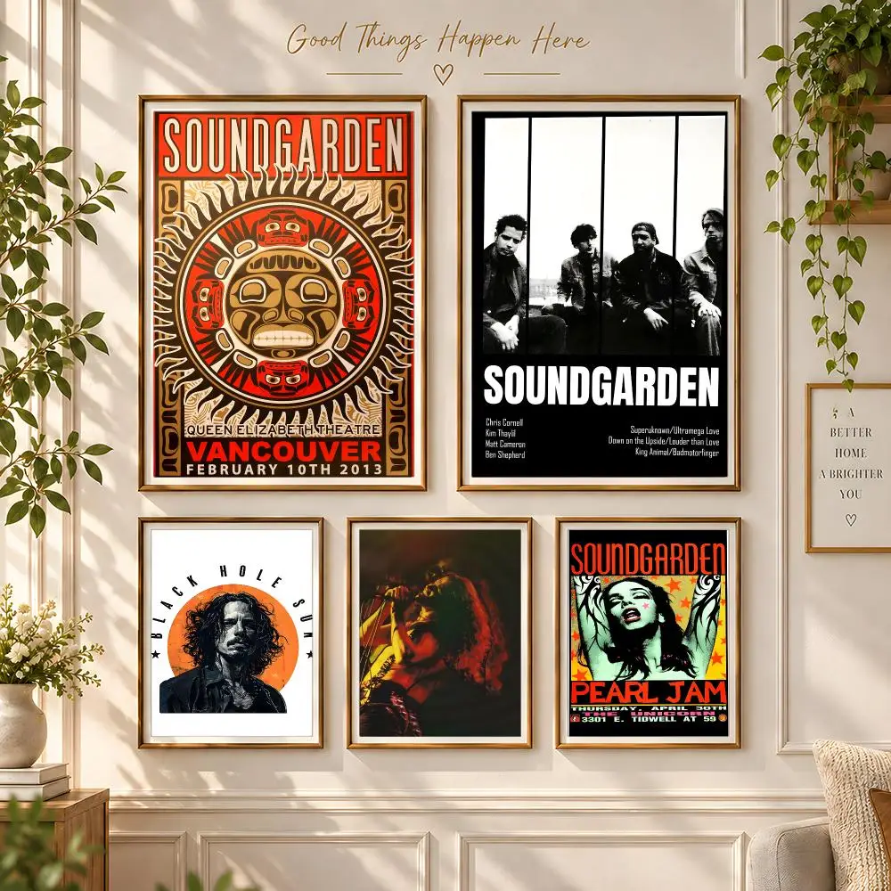 Grunge Rock Band S-Soundgarden Poster Interior Wall Prints in High Definition for Household Decor & Festive Presents