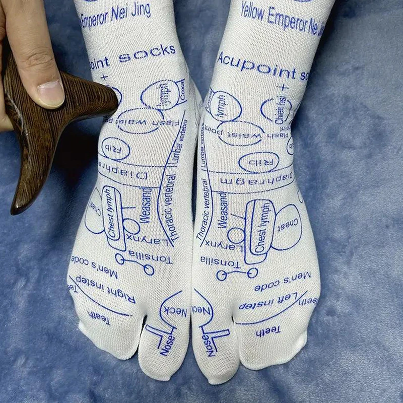 Reflexology Socks Men Women Foot Massage Meridian Acupoint Reflex Area Acupoint Socks And Foot Acupoint Illustration Socks