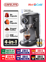 Cafelffe 4-in-1 Coffee Maker Hot/Cold Dolce Gusto&Nespresso Capsule ESE Pod Ground Cappuccino Espresso Machine Cafetera 19 Bar