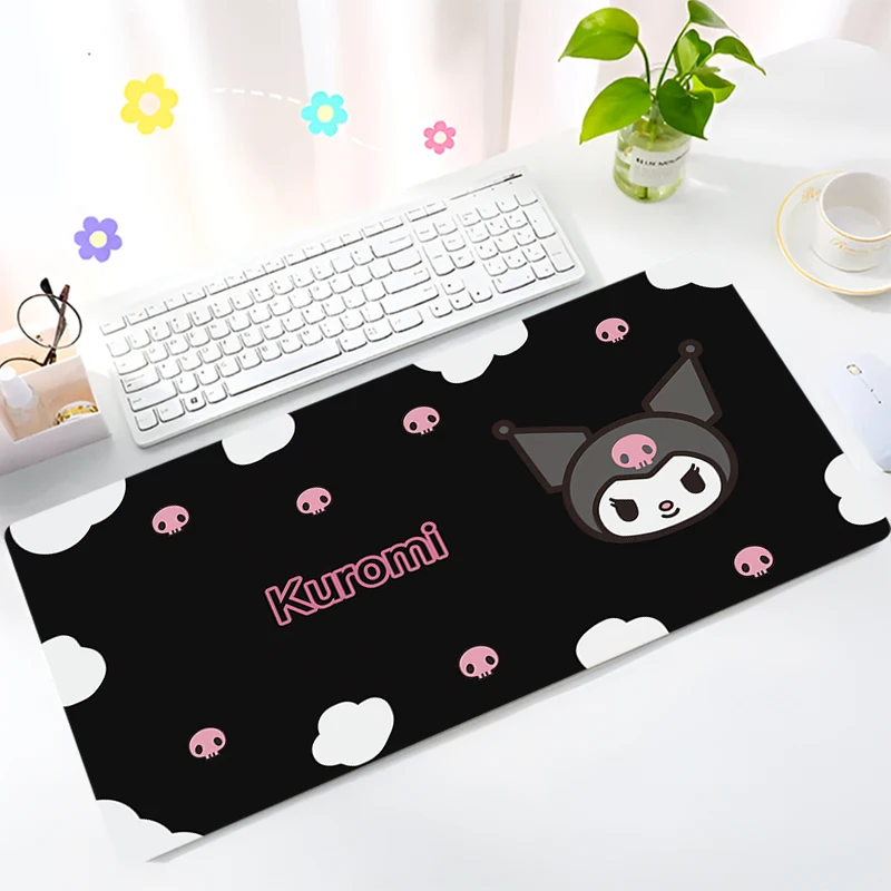 Kawaii Purple Kuromi Podkładka pod mysz PC Cute Anime Bow Keyboard Rug Laptop Gamer Cabinet Mousepad Large Desktop Decoration Mat Carpet