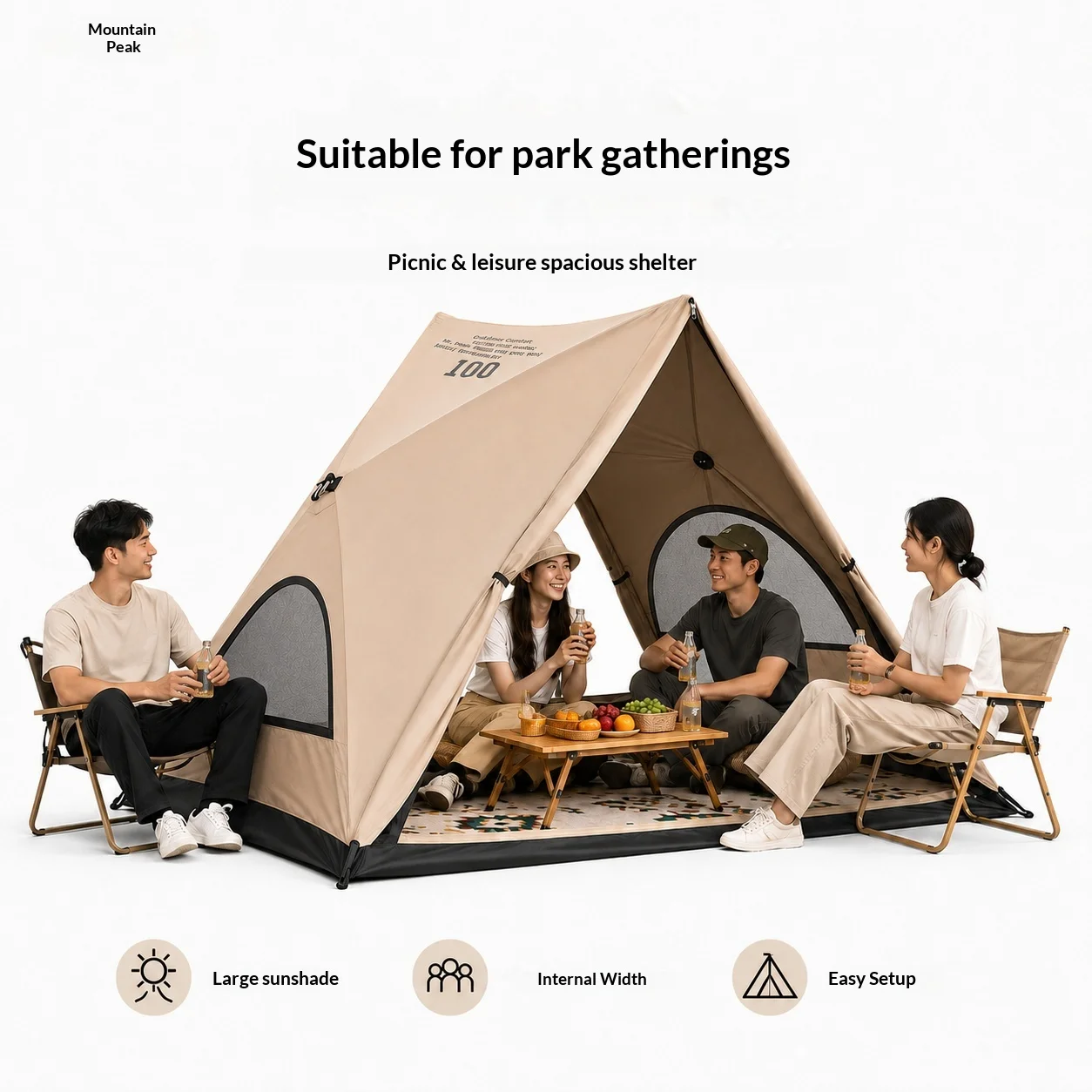 Automatic Triangular Tent, Outdoor Camping Tent That Can Be Set Up in Just 3 Seconds. Waterproof and UV-Resistant.