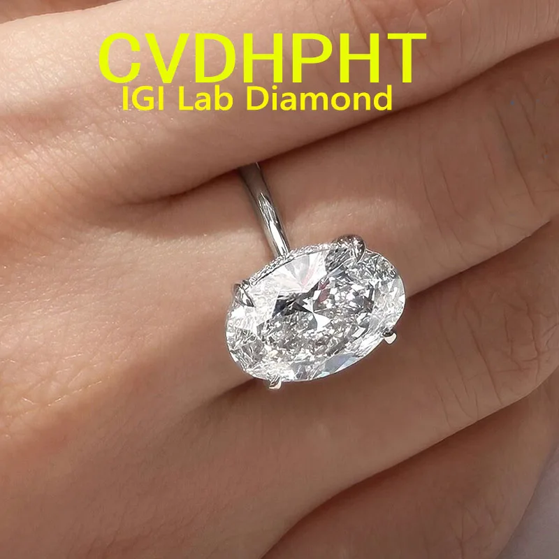 

Заводское золотое кольцо 18 карат, выращенное в лаборатории бриллиантовое кольцо D VSDiamond обручальное кольцо для помолвки