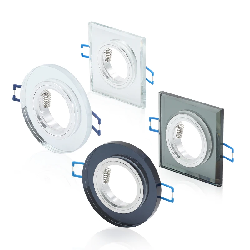 Crystal Glass Gu10 Led Spot Light Fitting MR16 Round Recessed Ceiling LED Downlight Housing Fixture
