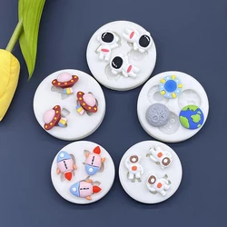 Astronaut Rocket UFO Silicone Mold Sugarcraft Chocolate Cupcake Baking Mold Fondant Cake Decorating Tools