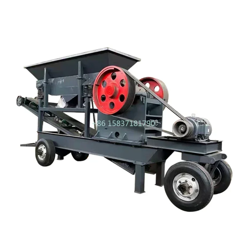 China Supplier Jaw Crushing Mobile Crushing Station Jaw Crusher Machinery Diesel Station Stone Breaking Remote Gold Ore Crusher