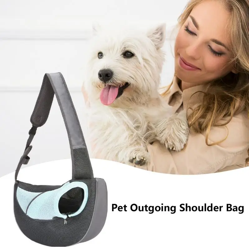 Dog Sling Carrier Pet Carrier Tote Bag Shoulder Bag Adjustable Cat Sling Carrier Washable Soft Breathable Dog Carrying Sling