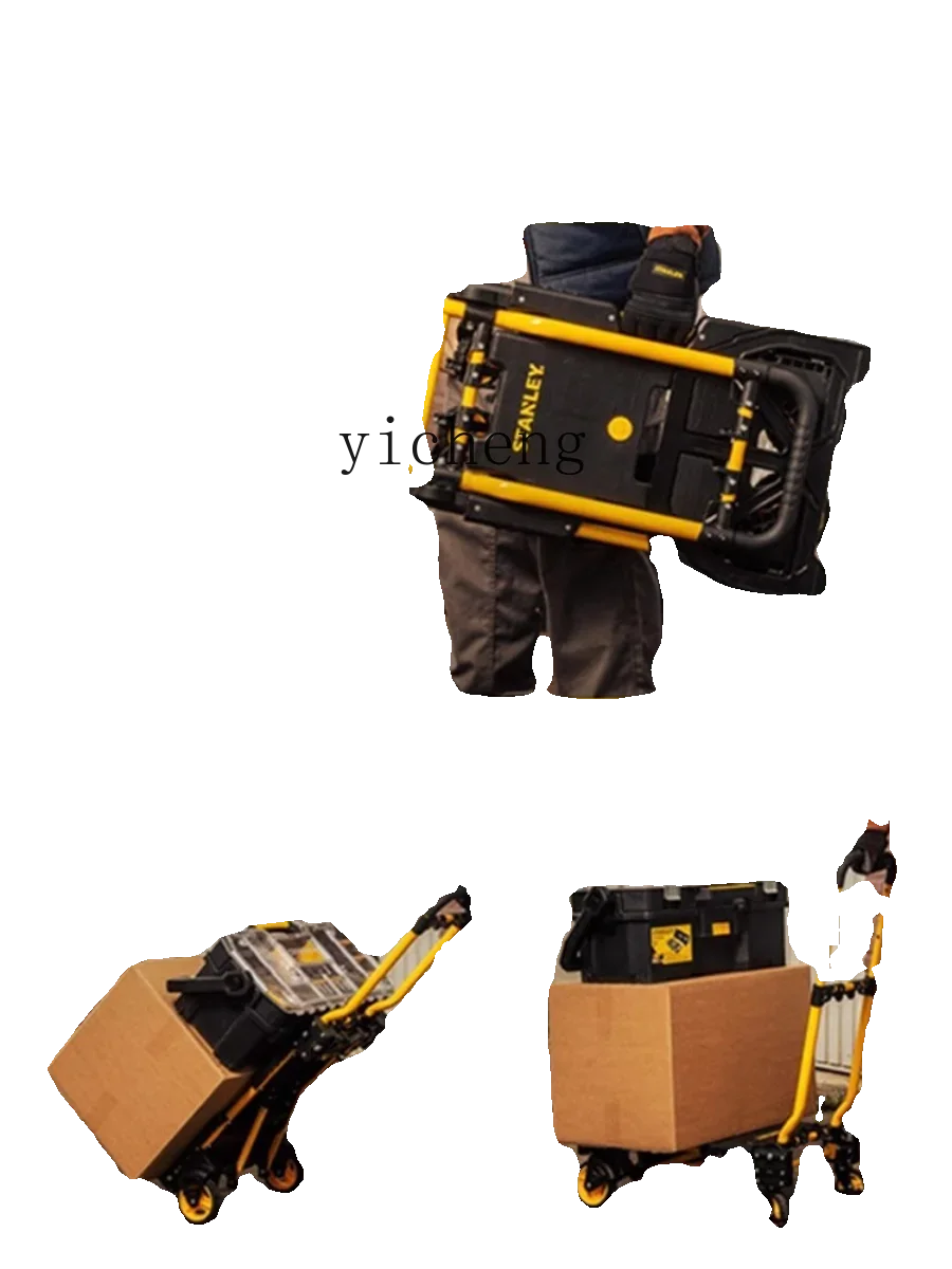 ZF Tool Cart Multifunctional Camping Folding Trailer Storage Trolley Express Hand Pull Tablet