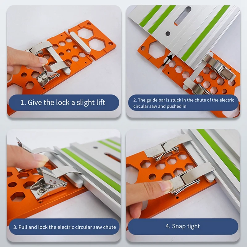 90-Degree Square Right-Angle Guide Rail 340MM Electric Circular Saw Rail Aluminum Alloy Carpenter Angle Tool Durable Easy To Use