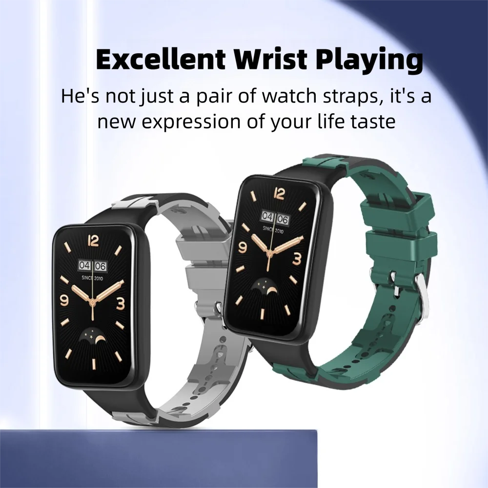 H-padrão cinta para xiaomi mi banda 7 pro pulseira de liberação rápida à prova de suor silicone substituição esporte smartwatch banda das mulheres dos homens