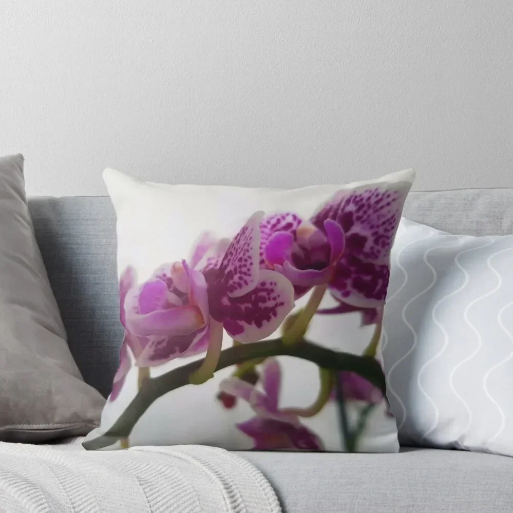 

White or Purple Orchid on branch Throw Pillow Bed pillowcases Pillowcases pillow