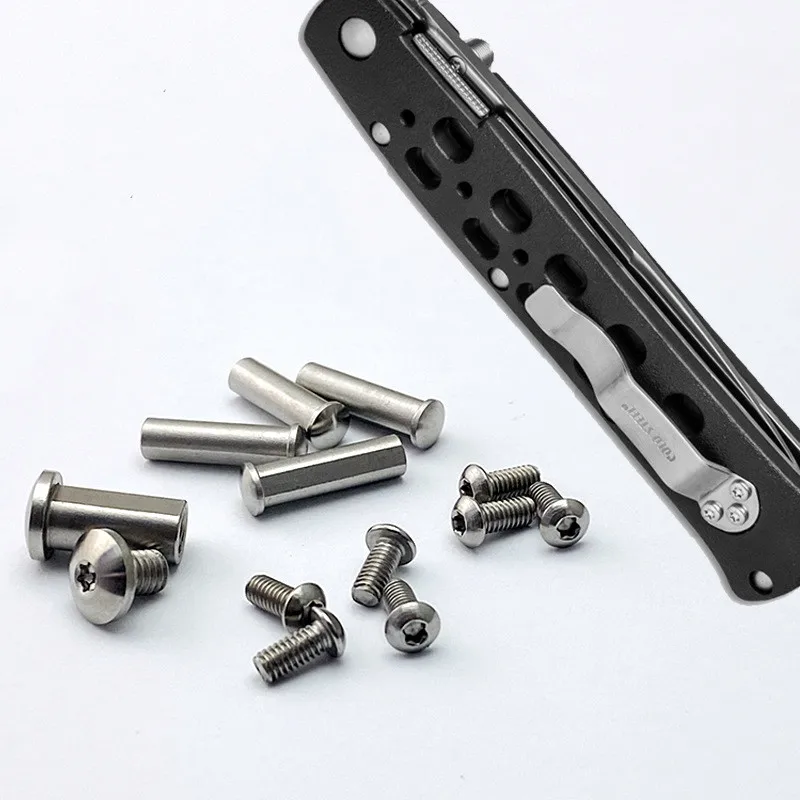 Custom Stainless Screws Spindle Support Shaft Set For Ti-Lite 26SP Folding Tool Parts