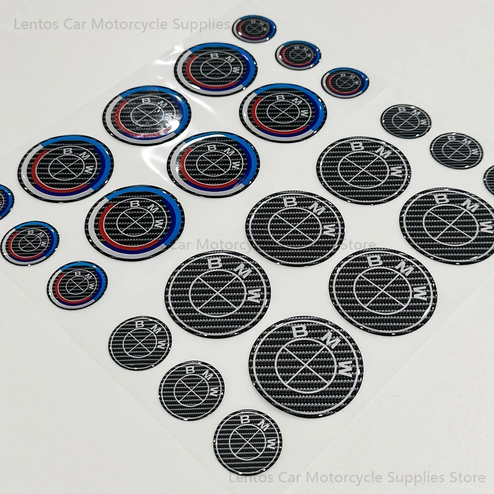 BMW 3D Auto Logo Zacht Rubber Imitatie Koolstofvezel Sticker Waterdicht Geschikt voor S1000 RR ‎ R1250 GS motorfiets zachte sticker