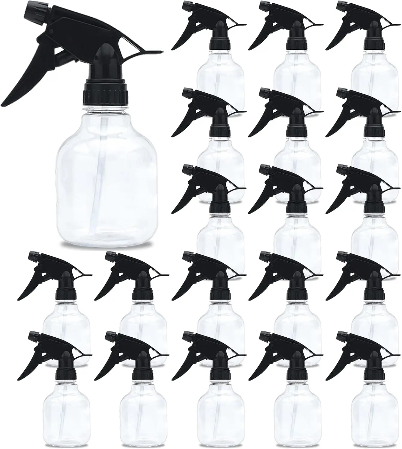 

20 PCS 8 oz Bottle Clear Plastic Bottles with Adjustable Nozzle Empty Plastic Bottle Bulk Water Bottles