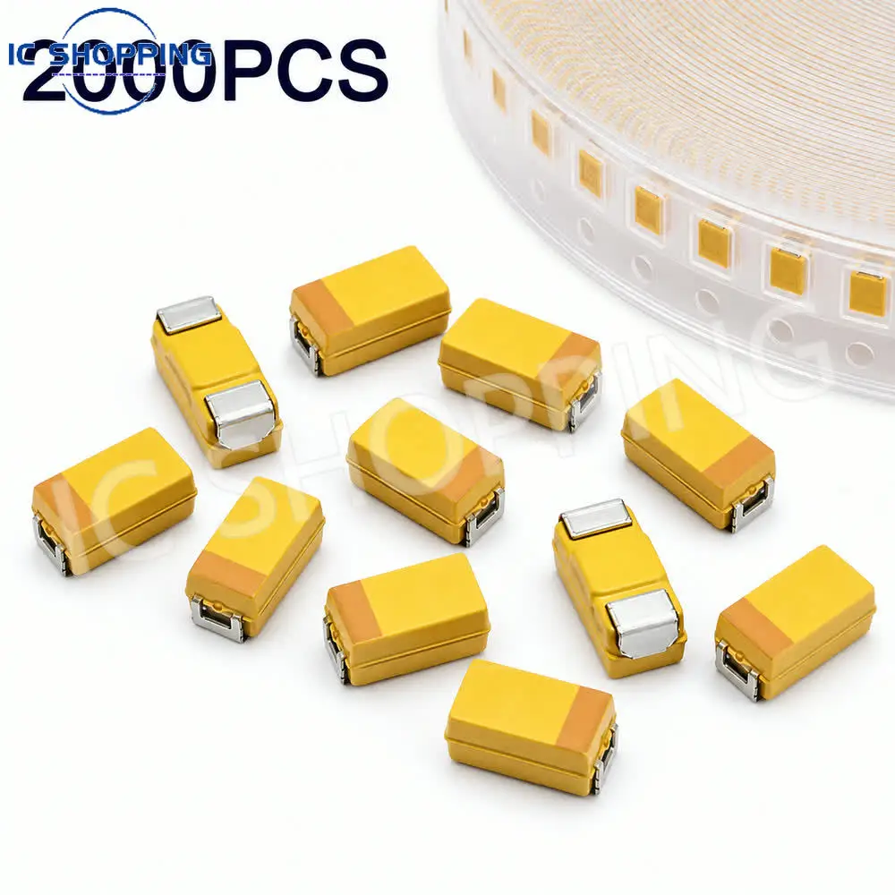2000PCS 3216 A Case SMD Tantalum Capacitors 6.3V 10V 16V 25V 35V 0.1uF-47uF Surface Mount Passive Electronic Components Bulk Lot