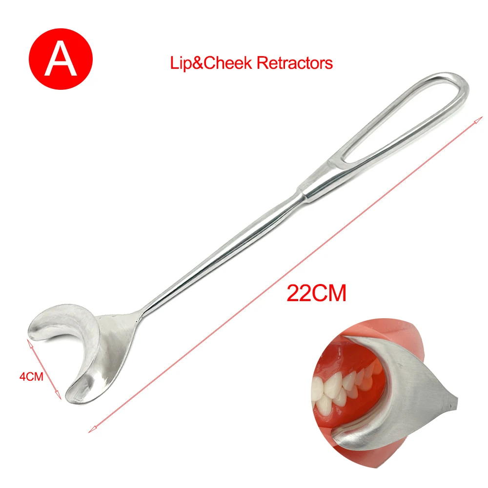 الفولاذ المقاوم للصدأ أداة زرع الأسنان Maxillofacial لينة الأنسجة ضام طويل العلوي السفلي الانحناء أدوات جراحية الأسنان #4