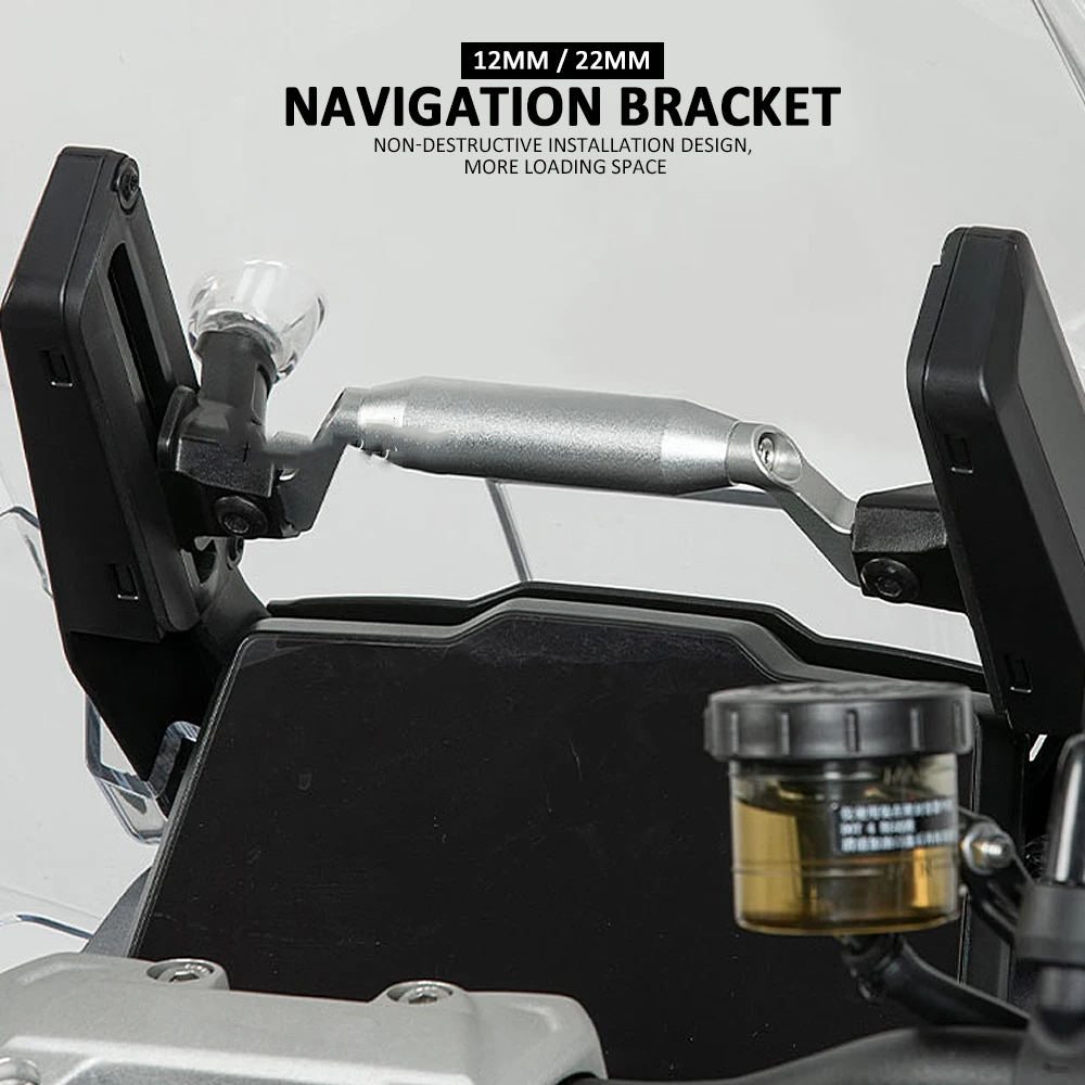 For TIGER1200 TIGER 1200 Tiger1200 Tiger 1200 GT Pro 2023- Mobile Phone Navigation Bracket Support 12MM/22MM