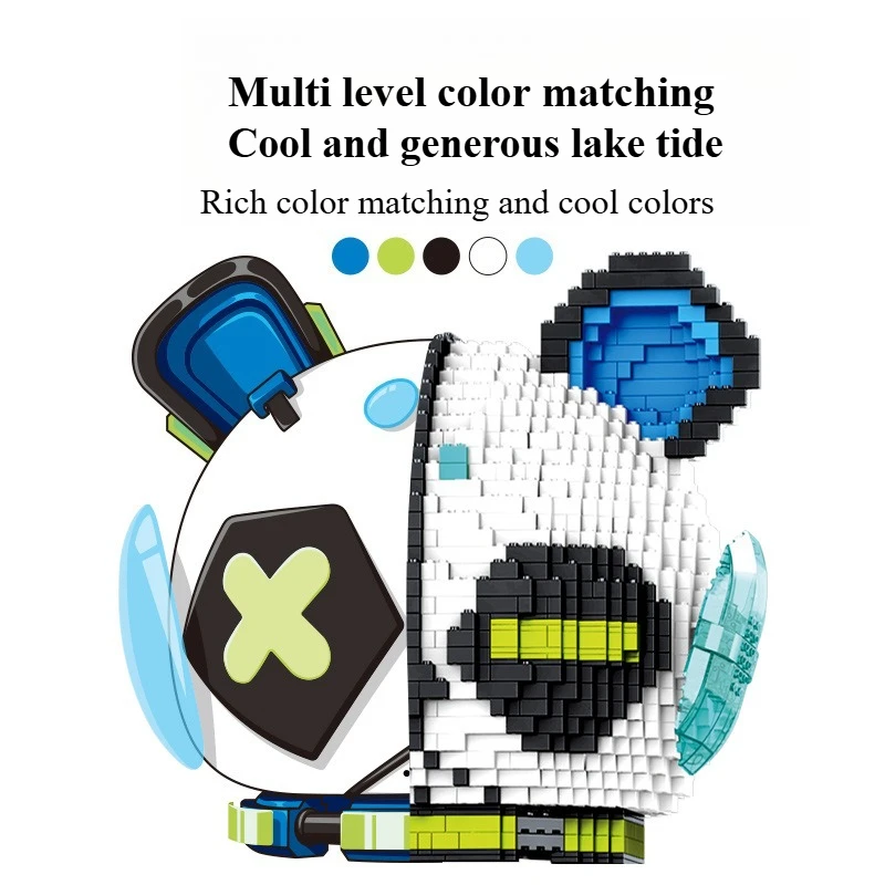 SEMBO BLOCK Panda parassitario Building Block Modello di assemblaggio Ragazzi e ragazze Puzzle fai da te Giocattoli Decorazioni per la casa creative Giocattoli regalo di compleanno