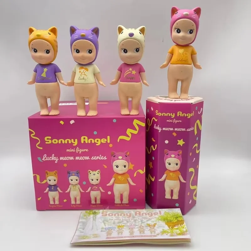 

New Hot Sonny Angel Lucky Meow Meow Serie Surprise Blind Box Toy Gift Trendy Toy Figurine Desktop Ornament Cute Birthday Gift