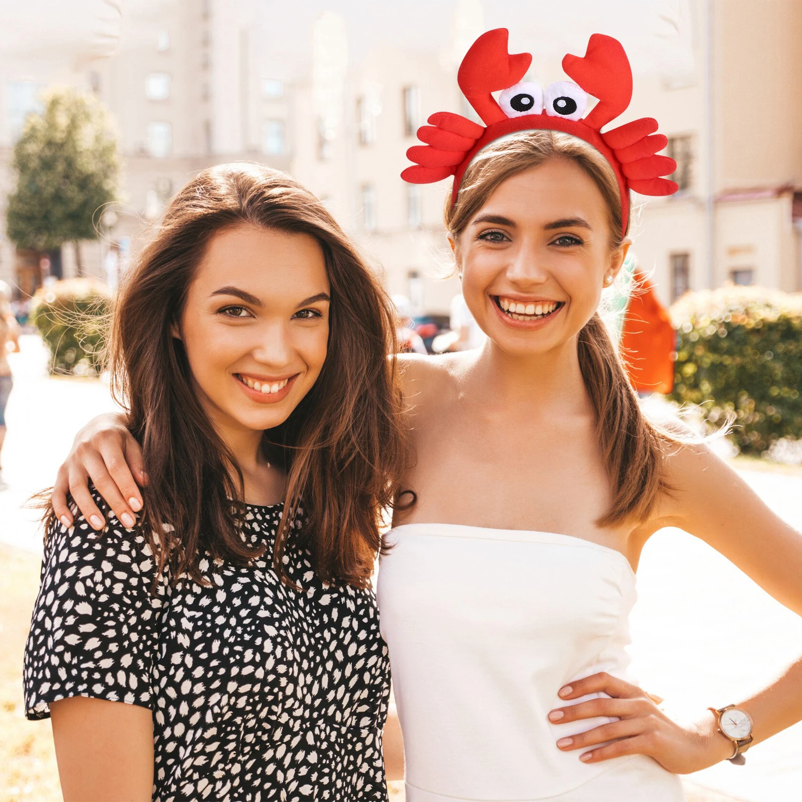 2 pezzi Fasce per granchio Fascia per animali Leggera Decorazioni per capelli per feste di Halloween Puntelli per foto cosplay Copricapo per animali oceanici da donna