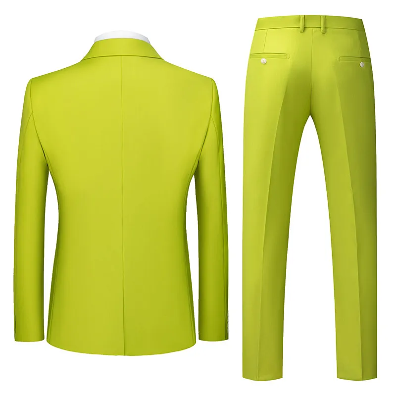 2027 Men's Three-Piece Suit: Single-button V-neck Jacket Paired with Vest and Pants, Suitable for Weddings/Office/Parties.