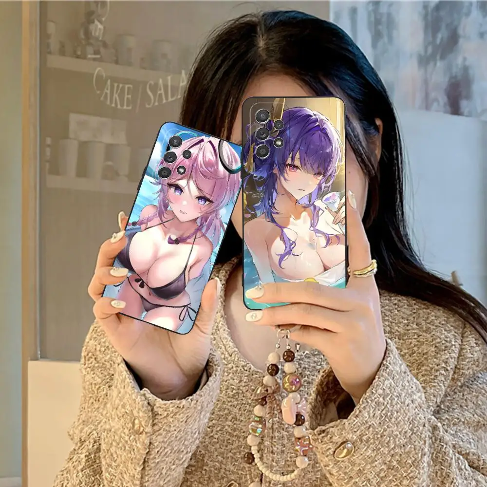 جينشين إمباكت إيتشي قضية الهاتف المحمول لسامسونج غالاكسي A73 72 71 70 56 55 54 53 52 36 35 34 23 16 15 5G اللون واقية #5