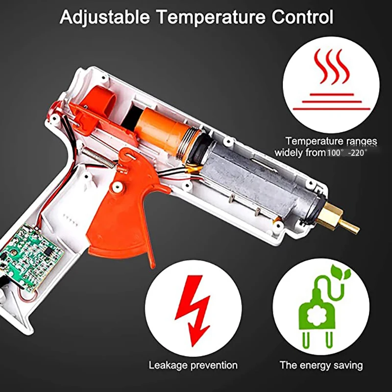 Pistola de pegamento termofusible ajustable de alta temperatura, herramienta de reparación de injerto, AC110-240V de pistola de 11mm de calor para