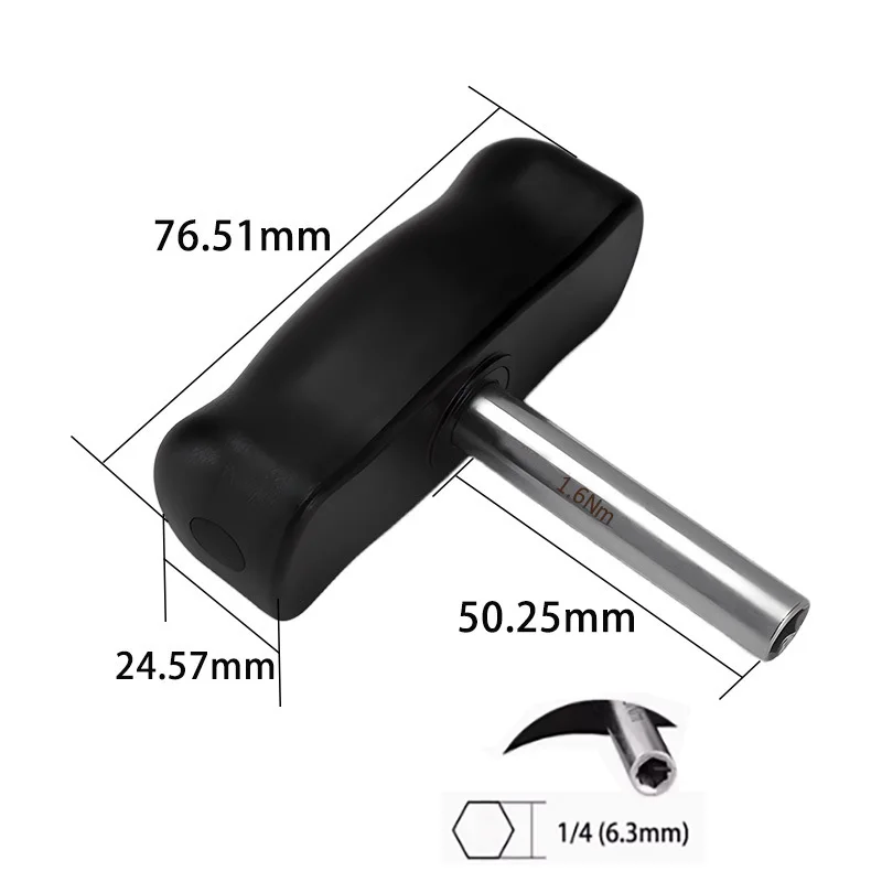 WISRETEC-Big 1.6-8Nm T-Handle Preset Torque Wrench Screwdriver Tool Fit Standard 1/4\