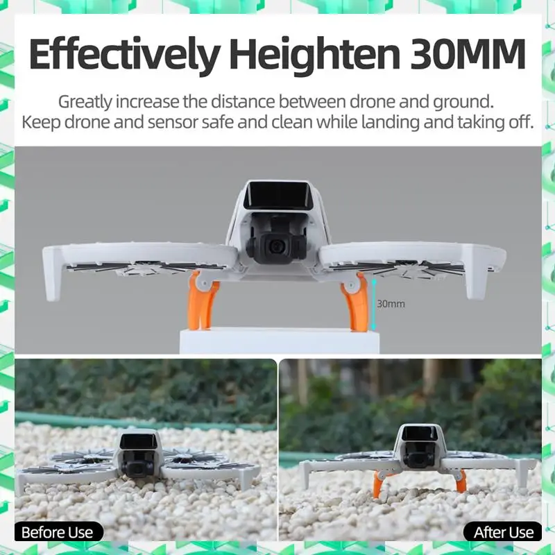 

3C Electron SUNNYLIFE Landing Gear Fordji Flip Foldable Landing Leg Extension Feet Height Extended Protection Fordji Flip Access