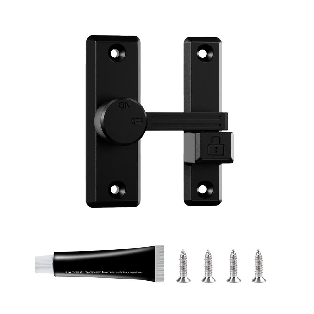 Anti-theft Buckle Latches Sliding Door Locks 90 180 Degree Home Cupboard Door Catches DIY Hardware Accessories
