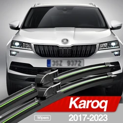 For Skoda Karoq 2017-2023 Front Windshield Wiper Blades 2pcs Windscreen Window Accessories 2018 2019 2020 2021 2022