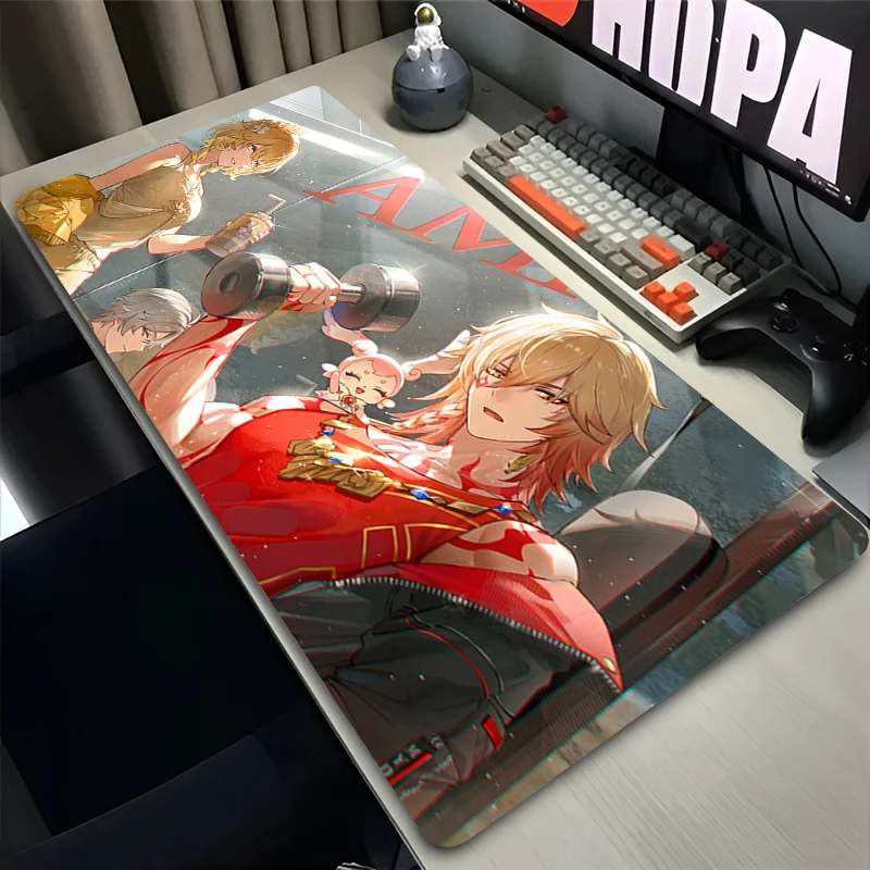 Mouse Pad Laptop Anime Extended Desktop Mat Computer Gamer Mousepad Honkai Star Rail Mydei PC Gaming Accessories HD Keyboard Pad